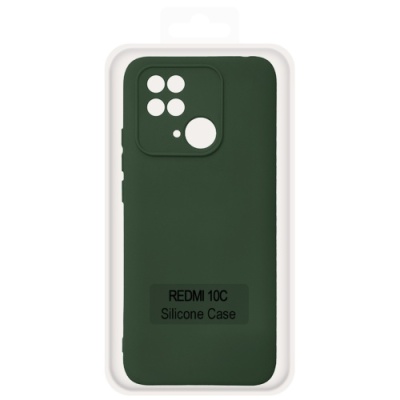 Купить чохол soft silicone case full для xiaomi redmi 10c (dark green) онлайн