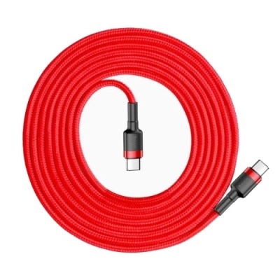 кабель baseus cafule type-c - type-c 60w/2m (catklf-h09) (red) 