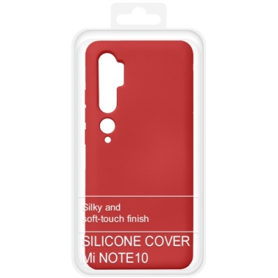 Купить силіконовий чохол soft silicone case для xiaomi mi note 10 - red онлайн