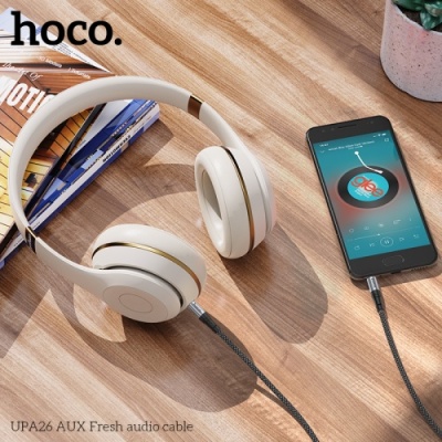 кабель aux hoco upa26 1m (чорний) 