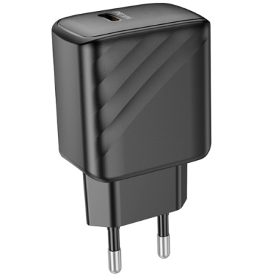 мережевий зарядний пристрій hoco cs22a 1type-c/30w/pd (чорний) 