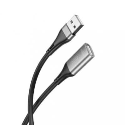 подовжувач xo usb nb219 usb male to usb female (3м) (чорний) 