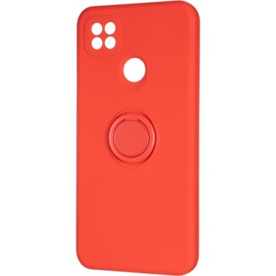 Купить силіконовий чохол soft silicone casevsmagnet ring для xiaomi redmi 9c/10a - red онлайн