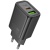 мережевий зарядний пристрій hoco n61 1usb/18w/qc3.0 + 1type-c/20w/pd (чорний) 