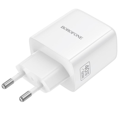 мережевий зарядний пристрій borofone bn33 pd40w (1type-c) (білий) 