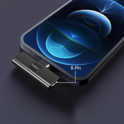 мікрофон петличний бездротовий earldom et-mc-7l bluetooth 5.2 lightning (чорний) 