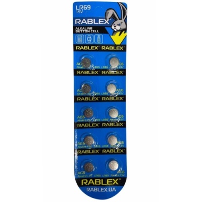 батарейка rablex ag6 / lr69 (10шт) 
