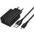 мережевий зарядний пристрій hoco cs92a 1usb/18w/qc3.0 + (usb - microusb) (чорний) 