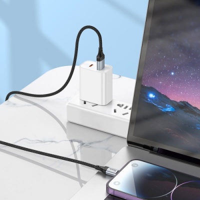 кабель hoco x102 usb - lightning 2.4a/1m (чорний) 