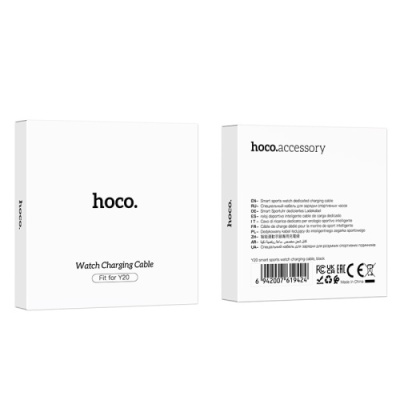 зарядний пристрій для смарт-годинника hoco y20 магнітний (чорний) 3mm*8mm 
