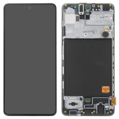 дисплей для samsung a515 galaxy a51, чорний, з рамкою, original