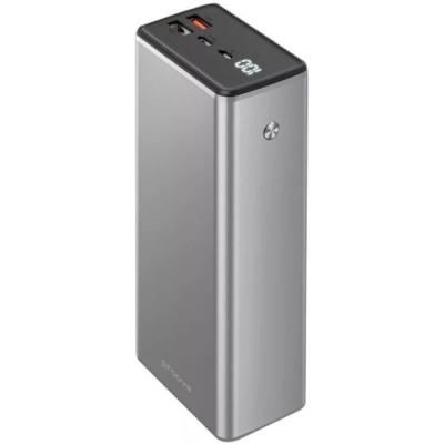 додаткова батарея power bank proove metalskin pd65w+qc3.0 22.5w 30000mah (metal gray) 