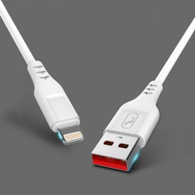 кабель skydolphin s61l usb - lightning 2.4a/1m (білий) 