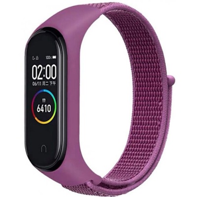 ремінець для xiaomi mi band 3/4/5/6 nylon (лавандовий) 