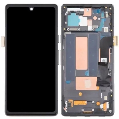 дисплей для google pixel 7a, чорний, з рамкою, oled