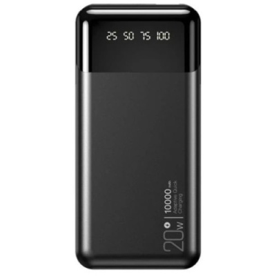 додаткова батарея power bank xo pr191 pd20w+qc3.0 18w digital light display 10000 mah (чорний) 