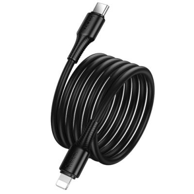 кабель hoco x120 type-c - lightning 27w/1m (чорний) 