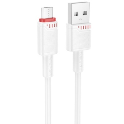 кабель borofone bx110 usb - microusb 2.4a/1м (білий) 