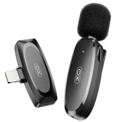 мікрофон петличний бездротовий xo mkf-08b lightning black 