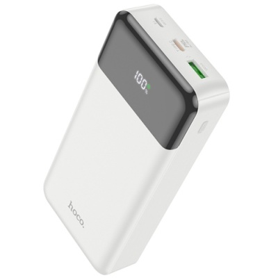 додаткова батарея power bank hoco j102a cool pd20w + qc3.0 20000 mah (білий) 