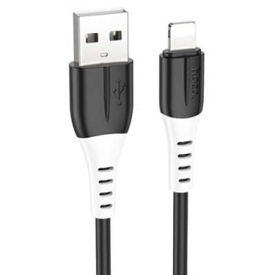 кабель hoco x82 silicone usb - lightning 2.4a/1m (чорний) 