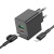 мережевий зарядний пристрій borofone bas14a erudite 1usb/18w/qc3.0 + 1type-c/20w/pd + (type-c - lightning) (чорний) 