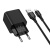 Мережевий Зарядний Пристрій Hoco CS81A 1USB/18W/QC3.0 + (USB - MicroUSB) (Чорний) мережевий зарядний пристрій hoco cs81a 1usb/18w/qc3.0 + (usb - microusb) (чорний)