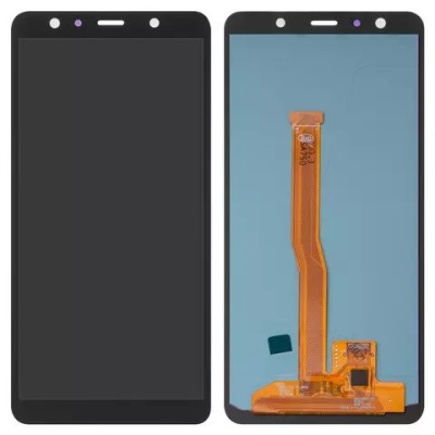 дисплей для samsung a750 galaxy a7 (2018), чорний, без рамки, high copy, (oled)