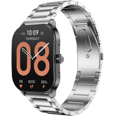 ремінець універсальний stainless steel для samsung/amazfit/xiaomi (22mm) (silver) 