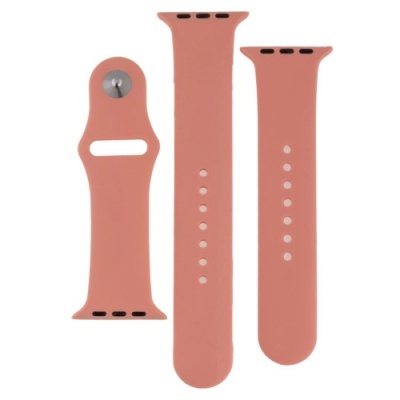 ремінець для apple watch band silicone two-piece 42/44/45/49 mm (27, flamingo) 