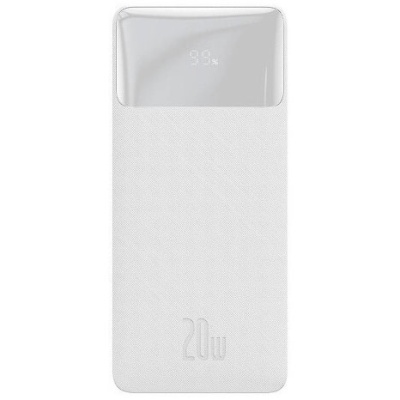 додаткова батарея power bank baseus bipow digital display 20w 20000mah overseas edition white (ppbd050502) 