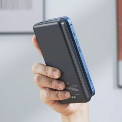 додаткова батарея power bank xo pr161 magnetic wireless 15w qc22.5w pd20w 10000 mah (чорний) 