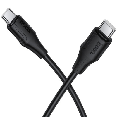 кабель hoco x124 silicone type-c - type-c 60w/1m (чорний) 