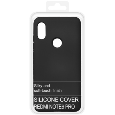 Купить силіконовий чохол soft silicone case для xiaomi redmi note 6 pro - black онлайн