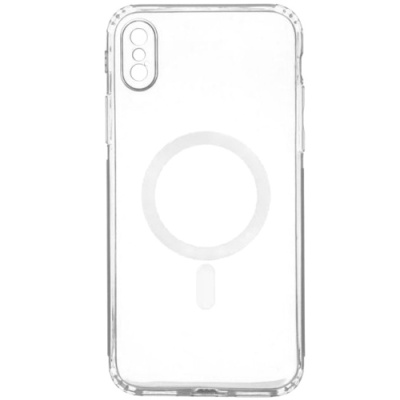 Купить силіконовий чохол magsafe full camera для apple iphone xs max (прозорий) онлайн