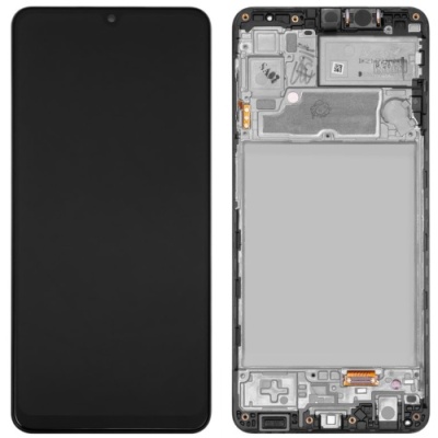 дисплей для samsung a225 galaxy a22 4g (2021) with touch screen and frame black (original)