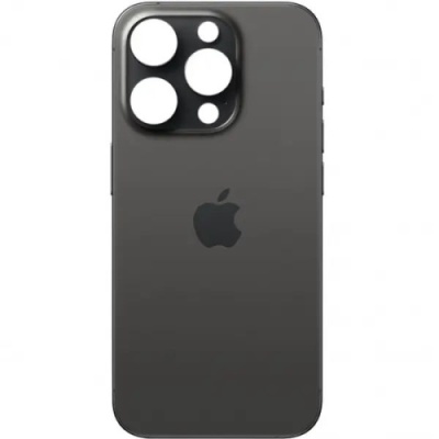 задня кришка для apple iphone 15 pro black titanium (big hole) (оригінал завод)