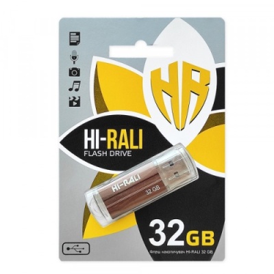 usb флеш-накопичувач hi-rali corsair 32gb (бронзовий) 