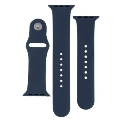ремінець для apple watch band silicone two-piece 42/44/45/49 mm (08, dark blue) 