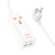 Мережевий подовжувач Hoco AC10A PD65W (2USB/2Type-C/1xSocket) (білий) мережевий подовжувач hoco ac10a pd65w (2usb/2type-c/1xsocket) (білий)