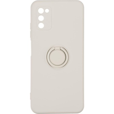 Купить силіконовий чохол soft silicone casevsmagnet ring для samsung a037 galaxy a03s - ivory white онлайн