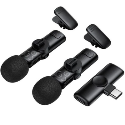 мікрофон петличний бездротовий borofone bfk16a type-c (чорний) 
