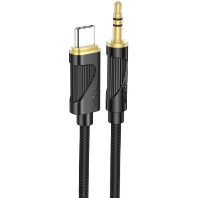 кабель aux hoco upa30 3.5mm(male) - type-c(male) 1m (чорний) 