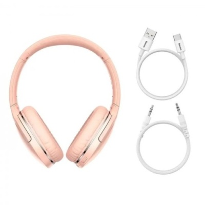 бездротові навушники накладні baseus encok wireless d02 pro (рожевий) 