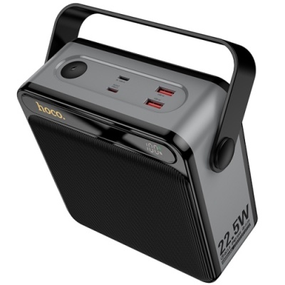 додаткова батарея power bank hoco j161 22.5w+pd20w with lighting 80000mah (чорний) 
