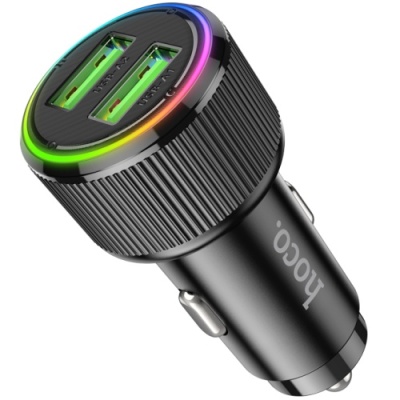 Автомобільний Зарядний Пристрій Hoco NZ14 2USB/36W/QC3.0 (Чорний)