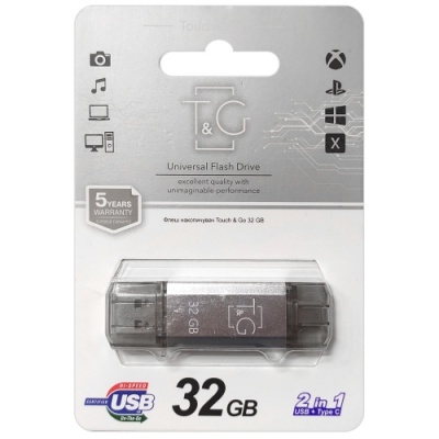 usb флеш-накопичувач tg 32gb usb/type-c 009 (срібло) 