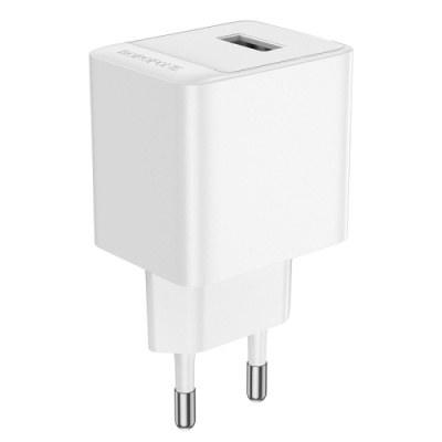 мережевий зарядний пристрій borofone bas11a 1usb/10.5w (білий) 