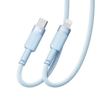 кабель ridea rc-cp43 colorpro type-c - lightning 30w 1.2m (блакитний) 