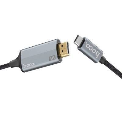 кабель hdmi hoco ua13 type-c - hdmi 1.8m (сірий) 